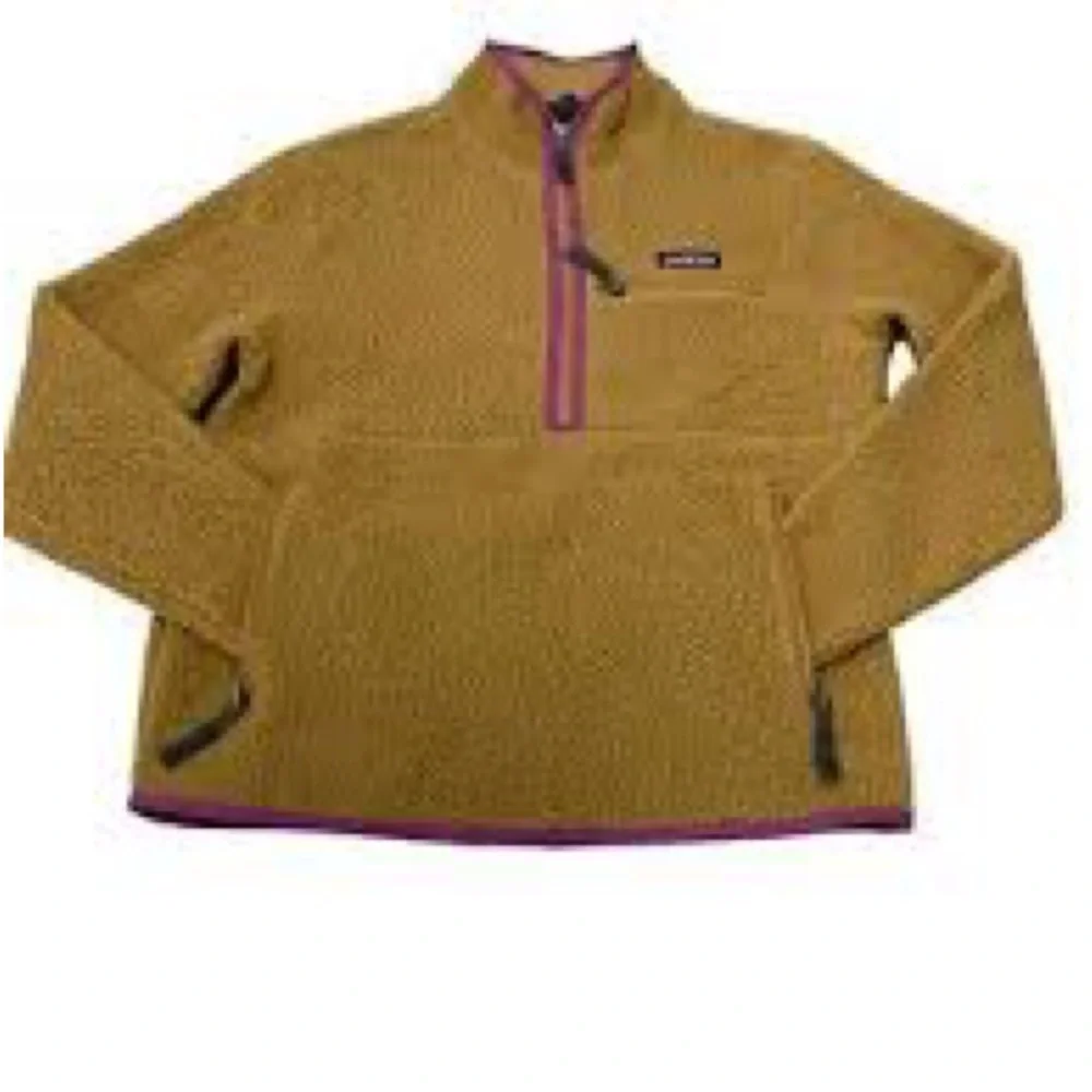 Patagonia Mustard Fleece Jacket with Purple Accents - Picture 1 of 1